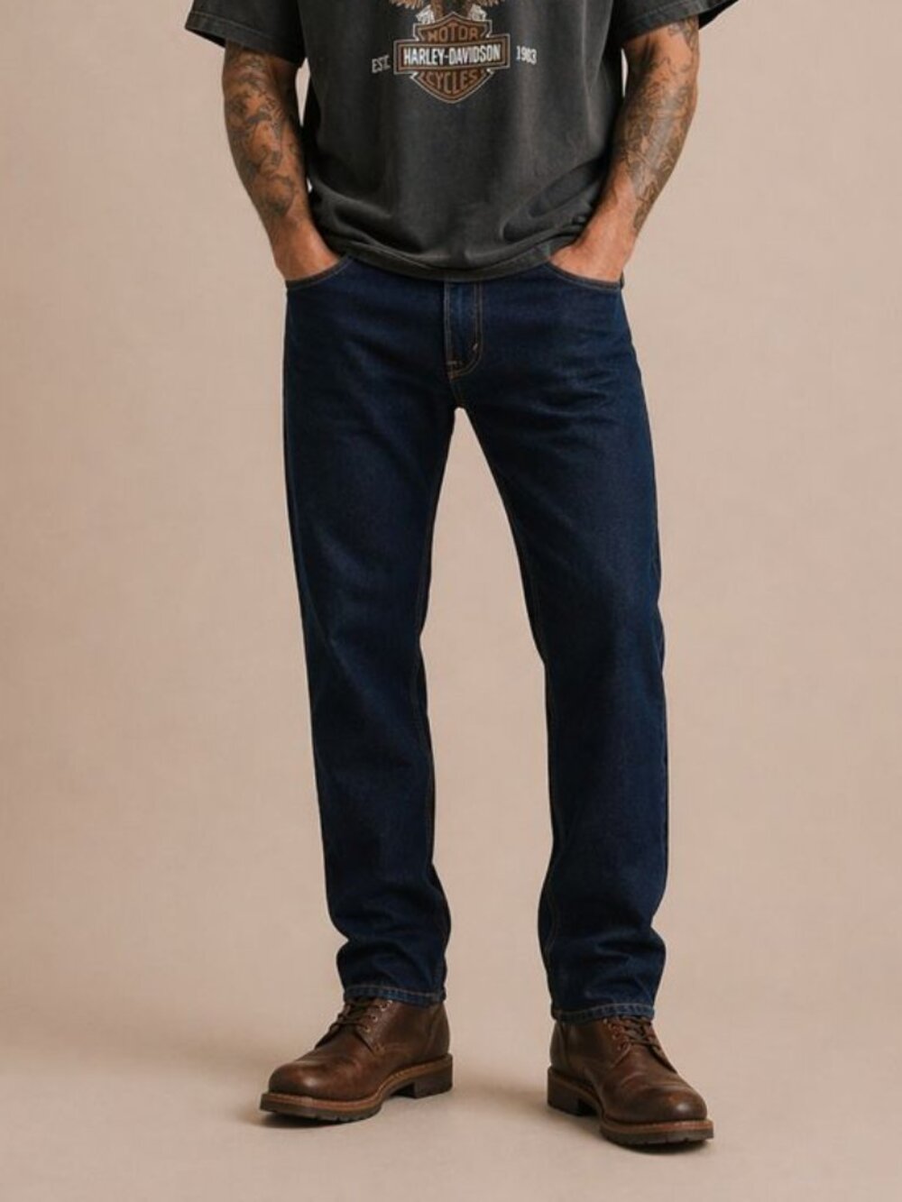 Levi’s 513 Dark Indigo Slim Straight Jeans 38x30 Workwear Denim